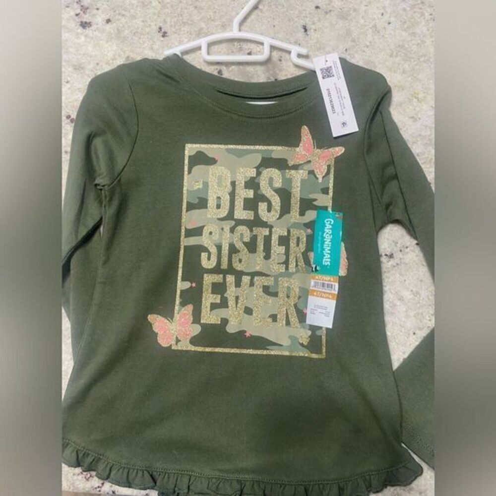 - New little girls best sister ever long sleeve shirt size 4T‎